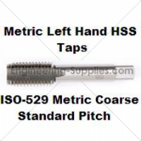 M 8x1.25 LEFT HAND HSS Metric Straight Flute Tap