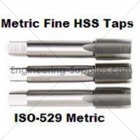 M 3.0x0.35 Metric Fine Tap HSS Set of Three Taps