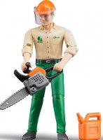 BRUDER bworld forestry worker with accessories