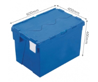 AT644004 Attached Lid Container - Kaiman Range 70 Litre (600 x 400 x 400mm)