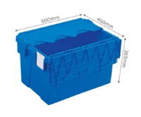 Ref AT643604 Attached Lid Container - Kaiman Range 65 Litre (600 x 400 x 365mm)