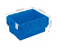 Ref AT643104 Attached Lid Container - Kaiman Range 54 Litre (600 x 400 x 306mm)