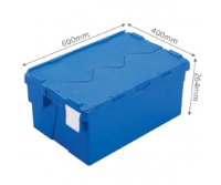 AT642604 Attached Lid Container - Kaiman Range 48 Litre (600 x 400 x 264mm)