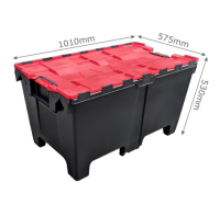 HB1/Plastor HogBox Extra Large Plastic Storage Crate with Pallet Feet (1010 x 575 x 530mm) 190 Litre