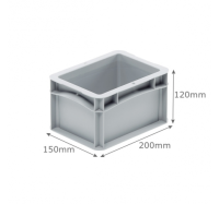 BK-ES21/12HG Basicline Range (200 x 150 x 120mm) Euro Container with Hand Grips