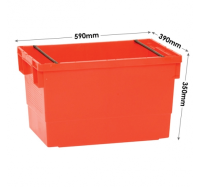 PLAS M713/SN Stacking and Nesting Storage Box (590 x 390 x 350mm) 68 Litres