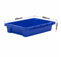 PLAS M7383 Coloured Plastic 180º Stacking and Nesting Tray (600 x 400 x 125mm) 22 Litres