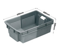 11034* (180 Degree) Euro Stacking and Nesting Ventilated Container 32 Litres (600 x 400 x 200mm)