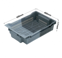 11020* (180 Degree) Euro Stacking and Nesting Ventilated Container 18 Litres (600 x 400 x 117mm)