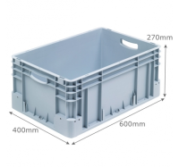 BK-SV64/27* Silverline Range (600 x 400 x 270mm) 50 Litre Euro Stacking Container