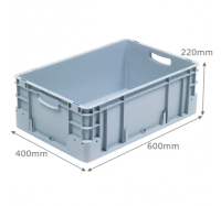 BK-SV64/22* Silverline Range (600 x 400 x 220mm) 40 Litre Euro Stacking Container