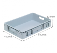 BK-SV64/12* Silverline Range (600 x 400 x 120mm) 20 Litre Euro Stacking Container