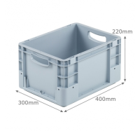 BK-SV43/22* Silverline Range (400 x 300 x 220mm) 20 Litre Euro Stacking Container