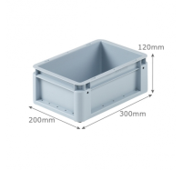 BK-SV32/12* Silverline Range (300 x 200 x 120mm) 4.6 Litre Small Euro Stacking Container