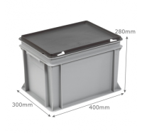 3-212-0-CASE Grey Range Euro Container Case - 24 Litres (400 x 300 x 280mm)