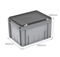 44-4324-0-CASE Grey Range Euro Container Case - 20 Litres (400 x 300 x 245mm)