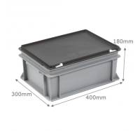 3-207-0-CASE Grey Range Euro Container Case - 15 Litres (400 x 300 x 180mm)