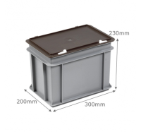 3-210-0-CASE Grey Range Euro Container Case - 9 Litres (300 x 200 x 230mm)