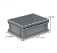 3-4313-53 Grey Range Euro Container 12 Litres (400 x 300 x 145mm)