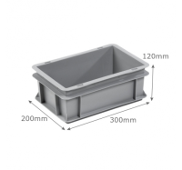 3-206-0 Grey Range Euro Container 5 litres (300 x 200 x 120mm)