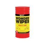 100 x Everbuild Anti-Bacterial Wonder Wipes For Oil, Grease, Sealant, Paint, Adhesive & Germs