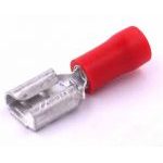 4.8mm FEMALE SPADE ELECTRICAL TERMINALS, RED