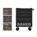 Bahco 1472K5BKFF2SD 140 Piece Foam Inlay Tool Kit in E72 5 Drawer Roller Cabinet – Black