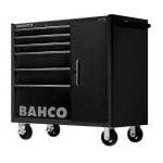 Bahco 1475KXL6CBLACK C75 40" XL 6 Drawer Mobile Roller Cabinet with Side Cabinet Black