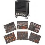 Bahco 346 Piece Large Tool Kit With Foam Inlays & 7 Drawer E72 Roller Cabinet