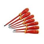 Bahco Fit B220.017 7 Piece VDE Insulated Screwdriver Set Slotted & Pozi