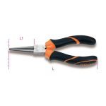 BETA 1010BM LONG ROUND KNURLED NOSE PLIERS BI-MATERIAL HANDLES 160mm