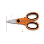 BETA 1128BCX ELECTRICAN’S SCISSORS WITH CABLE CUTTING & CRIMPING FEATURES 155mm