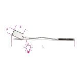 BETA 1715FL/B RECTANGULAR FLEXIBLE INSPECTION MIRROR WITH LIGHT