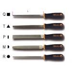 Beta 1719BMA8/S5 5 Piece Set Of Second Cut Files With Plastic Handles