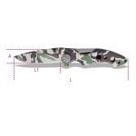 BETA 1778CM CAMOUFLAGE FOLDAWAY HARDENED STEEL BLADE KNIFE