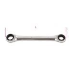 BETA 195 FLAT BI-HEX DOUBLE ENDED RATCHETING SPANNER 17x19mm
