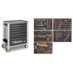 Beta 295 Piece Foam Module Tool Kit In C24S/7 Roller Cabinet Grey