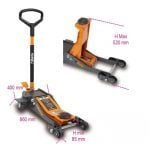 BETA 3030/2T LOWERED HYDRAULIC CAR JACK 2 TONNE WITH 6 WHEELS