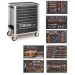 Beta 384 Piece Foam Module Tool Kit In C24S/8 Roller Cabinet Grey