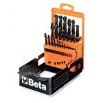 BETA 419/SP10 19 Pce. HSS ROLLED TWIST WITH CYLINDRICAL SHANK DRILL SET 1 – 10mm