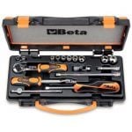 BETA 900AS/MB-C17 1/4" Dr. 17 Pce. BI-HEXAGON SOCKET AND ACCESSORY SET 3/16" – 9/16" AF