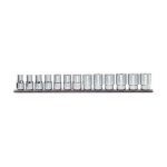 BETA 910A-AS/SB13 3/8" Dr. 13 Pce. HEXAGON (6-POINT) AF SOCKET SET ON A RAIL 1/4 – 7/8"