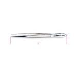 BETA 990 STRAIGHT THIN KNURLED POINT SPRING TWEEZERS 130mm