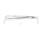 BETA 993 BENT THIN KNURLED POINT PIN SPRING TWEEZERS 145mm