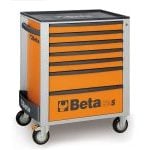 Beta C24S/7 7 Drawer Mobile Roller Cabinet Orange