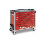 Beta C24SA-XL/9 9 Drawer Extra Long Roller Cabinet With Anti-Tilt System Red
