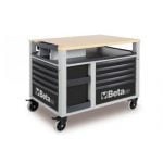 Beta C28 GREY SuperTank 10 DRAWER TROLLEY WITH WORKTOP