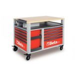 Beta C28 SuperTank Trolley With Worktop & 10 Drawers Red