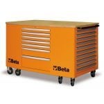 BETA C31 ORANGE MOBILE WORK STATION WITH TWENTY-EIGHT DRAWERS