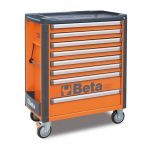 Beta C37/8 8 Drawer Mobile Roller Cabinet – Orange